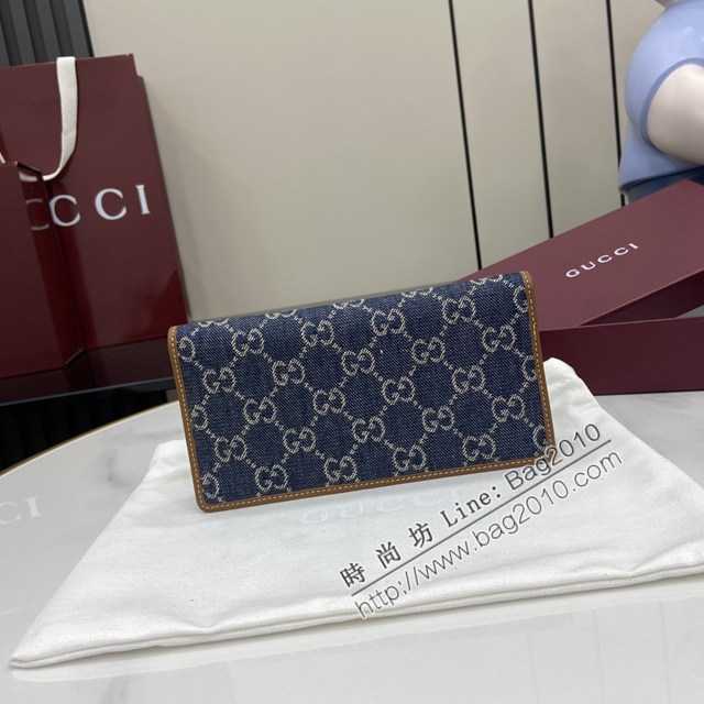 Gucci專櫃古馳最新款男女長夾錢包 jh2816型號：821802